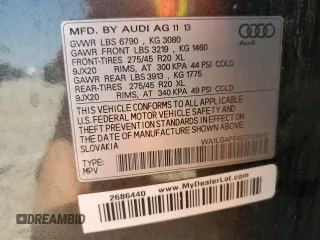 2014 Audi Q7 Premium Plus с VIN WA1LGAFE4ED009912, выставлен на аукционе Copart как лот 64220425 с пробегом 143 407 миль миль и Списание • Salvage title. История ставок и продаж доступна на DreamBid. Изображение 13.