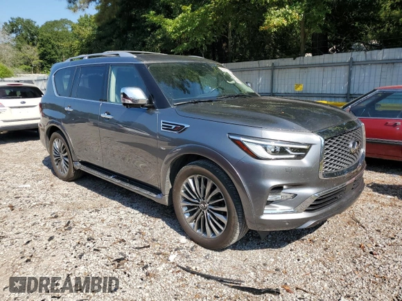 2018 Infiniti QX80 with VIN JN8AZ2ND7J9840781, listed as a Copart auction lot 66780154 with 124,351 mi miles and Salvage Title. Bid and sale history available at carsss.com. Image 4.