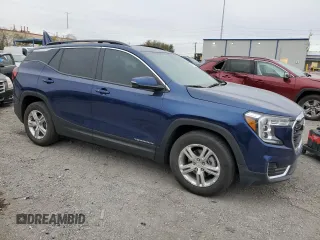 2022 GMC Terrain SLE with VIN 3GKALMEV0NL170221, listed as a Copart auction lot 49113685 with 21,209 mi miles and Salvage Title. Bid and sale history available at carsss.com. Image 4.