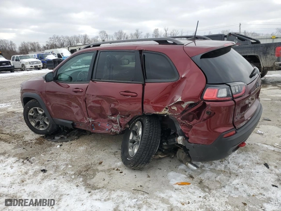 2019 Jeep Cherokee Trailhawk with VIN 1C4PJMBX6KD311666, listed as a Copart auction lot 45935065 with 60,014 mi miles and Salvage Title. Bid and sale history available at carsss.com. Image 2.