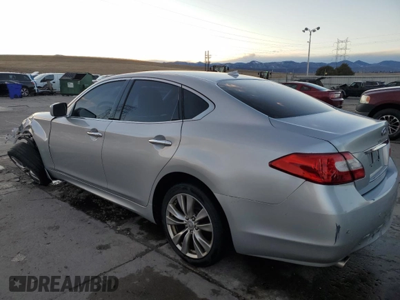 2013 Infiniti M37 with VIN JN1BY1AR4DM603393, listed as a Copart auction lot 86553784 with 112,288 mi miles and Salvage Title. Bid and sale history available at carsss.com. Image 2.