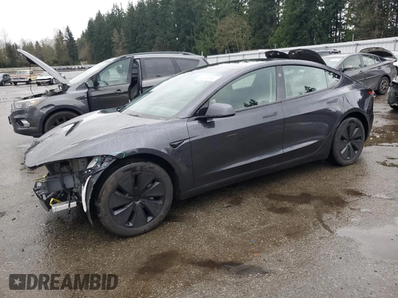 2024 Tesla Model 3 with VIN 5YJ3E1EA4RF730871, listed as a Copart auction lot 49066165 with 9,030 mi miles and Salvage Title. Bid and sale history available at carsss.com. Image 1.