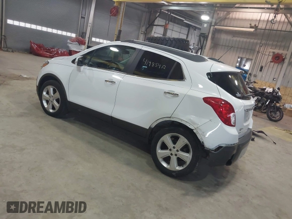 2016 Buick Encore with VIN KL4CJASB5GB647954, listed as a IAAI auction lot 41985412 with 96,201 mi miles and . Bid and sale history available at DreamBid. Image 3.