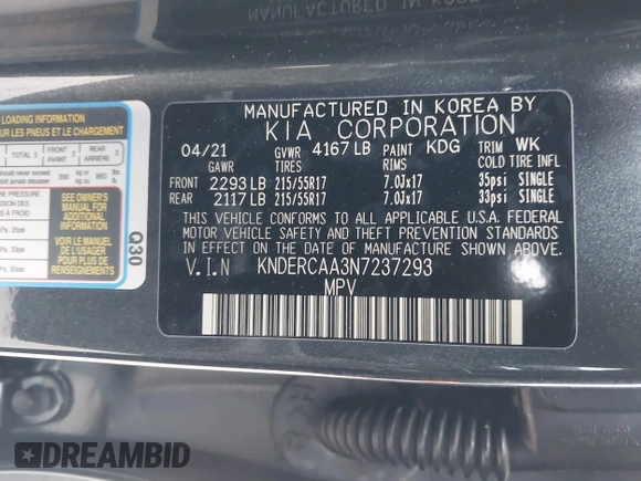2022 Kia Seltos EX z VIN KNDERCAA3N7237293, wystawiony jako IAAI lot #42363349 z przebiegiem 45 857 mil mil oraz . Historia ofert i sprzedaży dostępna na DreamBid. Obrazek 9.