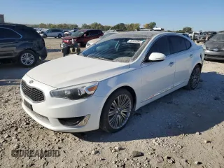 2015 Kia Cadenza Premium with VIN KNALN4D7XF5172879, listed as a Copart auction lot 76345394 with 124,492 mi miles and Salvage Title. Bid and sale history available at carsss.com. Image 1.