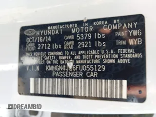 2015 Hyundai Genesis 3.8L z VIN KMHGN4JE6FU055129, wystawiony jako IAAI lot #42209184 z przebiegiem 164 908 mil mil oraz . Historia ofert i sprzedaży dostępna na DreamBid. Obrazek 9.