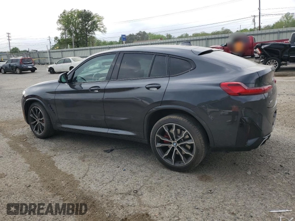 2022 BMW X4 xDrive30i z VIN 5UX33DT02N9J01520, wystawiony jako Copart lot #51488055 z przebiegiem Nie podano mil oraz Szkoda całkowita • Salvage title. Historia ofert i sprzedaży dostępna na DreamBid. Obrazek 2.