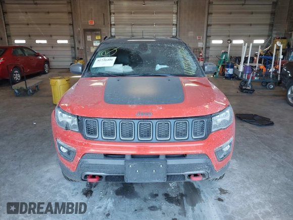 2020 Jeep Compass Trailhawk with VIN 3C4NJDDB9LT122174, listed as a IAAI auction lot 41736406 with 74,807 mi miles and . Bid and sale history available at carsss.com. Image 12.