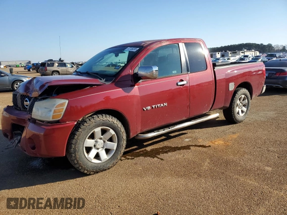 2005 Nissan Titan XE with VIN 1N6BA06A25N553228, listed as a Copart auction lot 47136205 with 227,151 mi miles and Salvage title. Bid and sale history available at DreamBid. Image 1.