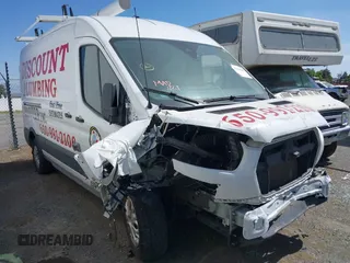 2022 Ford Transit Cargo with VIN 1FTBR1C80NKA05202, listed as a IAAI auction lot 42096686 with 75,302 mi miles. Bid and sale history available at carsss.com. Image 1.