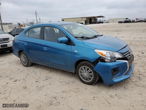 2023 Mitsubishi Mirage G4 ES with VIN ML32FUFJ7PHF00995, listed as a Copart auction lot 44051145 with 33,172 mi miles and Salvage Title. Bid and sale history available at carsss.com. Image 4.