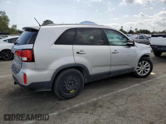 2014 Kia Sorento EX with VIN 5XYKU4A78EG430926, listed as a Copart auction lot 50834915 with 89,762 mi miles and Salvage Title. Bid and sale history available at carsss.com. Image 3.