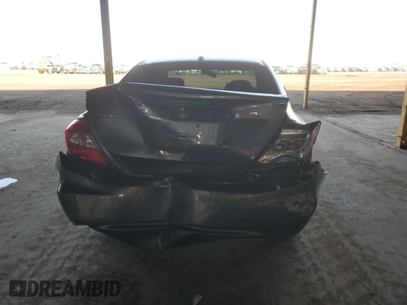 2012 Honda Civic EX with VIN 2HGFB2F83CH545950, listed as a Copart auction lot 52425815 with 91,623 mi miles and Salvage Title. Bid and sale history available at DreamBid. Image 6.