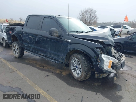 2018 Ford F-150 XL with VIN 1FTEW1EP6JKF10214, listed as a IAAI auction lot 41528410 with 52,244 mi miles and . Bid and sale history available at carsss.com. Image 1.