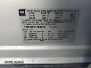 2016 Buick Envision Premium II with VIN LRBFXFSX6GD217993, listed as a Copart auction lot 77127504 with 98,170 mi miles and Salvage Title. Bid and sale history available at carsss.com. Image 13.