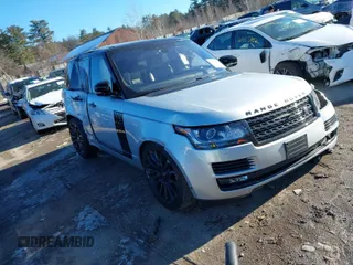 2017 Land Rover Range Rover with VIN SALGS2FE3HA341835, listed as a IAAI auction lot 41433389 with 95,879 mi miles and . Bid and sale history available at DreamBid. Image 1.