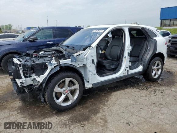 2019 Jaguar F-Pace 25t with VIN SADCS2FX2KA606070, listed as a Copart auction lot 54978434 with 104,200 mi miles and Salvage title. Bid and sale history available at DreamBid. Image 1.