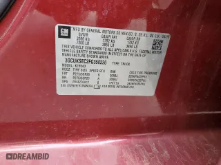 2015 Chevrolet Silverado 1500 LTZ with VIN 3GCUKSEC2FG350230, listed as a Copart auction lot 42258115 with 117,353 mi miles and Salvage Title. Bid and sale history available at carsss.com. Image 12.
