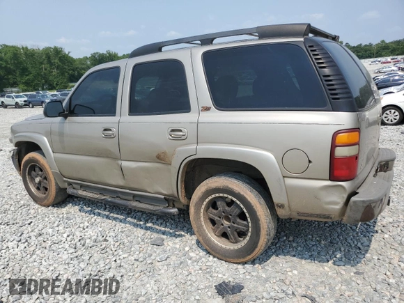 2002 Chevrolet Tahoe Z71 z VIN 1GNEK13Z02R269752, wystawiony jako Copart lot #59030705 z przebiegiem 342 433 mil mil oraz Szkoda całkowita • Salvage title. Historia ofert i sprzedaży dostępna na DreamBid. Obrazek 2.