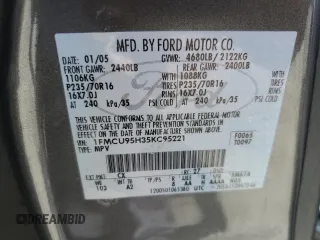 2005 Ford Escape Hybrid with VIN 1FMCU95H35KC95221, listed as a Copart auction lot 67789924 with 169,260 mi miles and Clean Title. Bid and sale history available at carsss.com. Image 12.