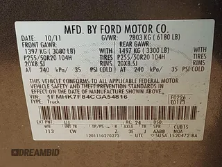 2012 Ford Explorer Limited with VIN 1FMHK7F84CGA54816, listed as a IAAI auction lot 42307454 with 169,468 mi miles and . Bid and sale history available at DreamBid. Image 9.