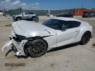 2025 Toyota GR Supra 3.0 with VIN WZ1DB0G09SW069188, listed as a Copart auction lot 49242215 with 0 mi miles and Salvage Title. Bid and sale history available at carsss.com. Image 1.