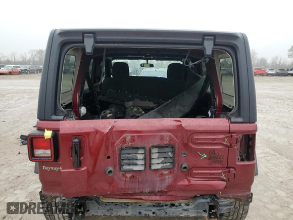 2021 Jeep Wrangler Unlimited Sport S with VIN 1C4HJXDG7MW814908, listed as a Copart auction lot 55394875 with 72,754 mi miles and Salvage title. Bid and sale history available at DreamBid. Image 6.