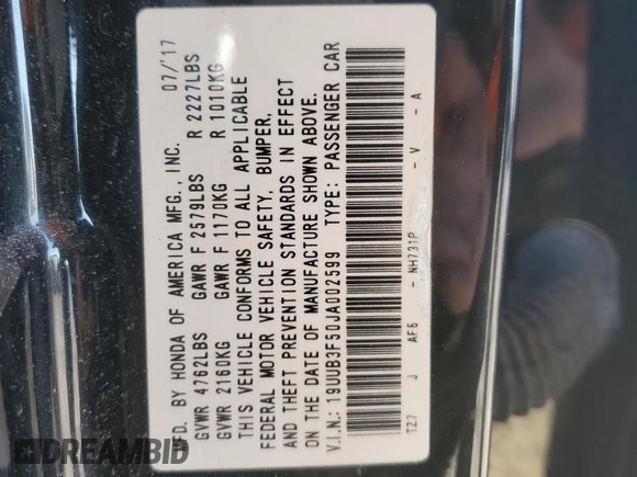 2018 Acura TLX Technology z VIN 19UUB3F50JA002599, wystawiony jako Copart lot #48606955 z przebiegiem 160 786 mil mil oraz Szkoda całkowita • Salvage title. Historia ofert i sprzedaży dostępna na DreamBid. Obrazek 14.