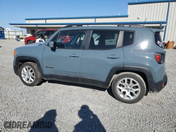 2018 Jeep Renegade Latitude z VIN ZACCJABB3JPJ59828, wystawiony jako Copart lot #42498775 z przebiegiem 92 448 mil mil oraz Szkoda całkowita • Salvage title. Historia ofert i sprzedaży dostępna na DreamBid. Obrazek 2.