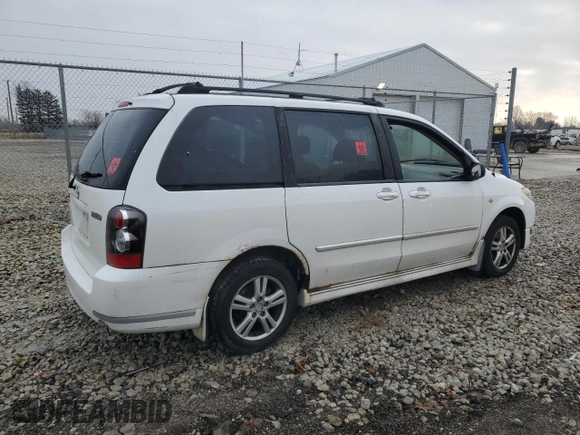 2005 Mazda MPV LX z VIN JM3LW28J450534573, wystawiony jako Copart lot #86167564 z przebiegiem 196 056 mil mil oraz Szkoda całkowita • Salvage title. Historia ofert i sprzedaży dostępna na DreamBid. Obrazek 3.