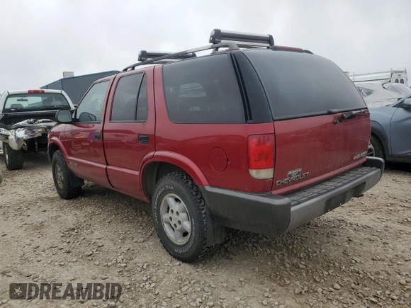 1995 Chevrolet Blazer with VIN 1GNDT13W2S2236856, listed as a Copart auction lot 47813165 with 862,143 mi miles and Salvage title. Bid and sale history available at DreamBid. Image 2.