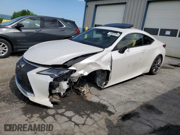 2019 Lexus RC with VIN JTHS85BC9K5004669, listed as a Copart auction lot 54005054 with 24,421 mi miles and Salvage Title. Bid and sale history available at carsss.com. Image 1.