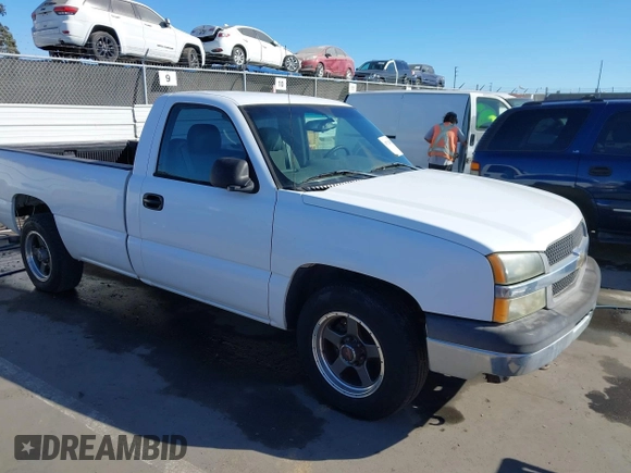 2004 Chevrolet Silverado 1500 Work Truck with VIN 1GCEC14X34Z297647, listed as a IAAI auction lot 41721802 with 156,066 mi miles. Bid and sale history available at carsss.com. Image 1.