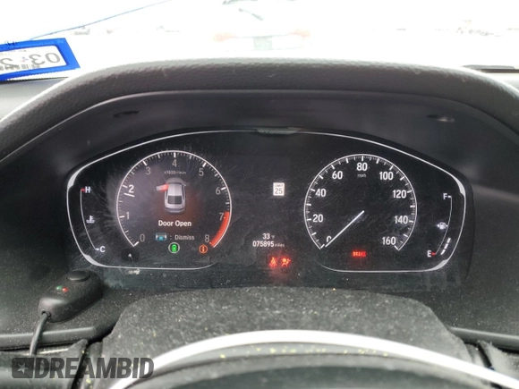 2019 Honda Accord Sport with VIN 1HGCV2E30KA024858, listed as a Copart auction lot 45764745 with 75,895 mi miles and Salvage title. Bid and sale history available at DreamBid. Image 9.