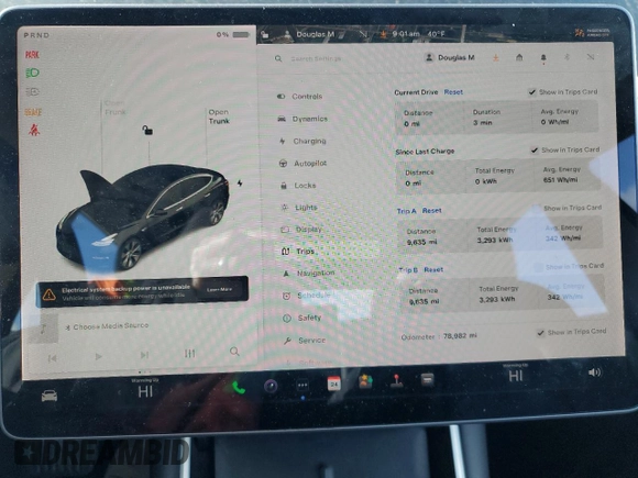 2018 Tesla Model 3 Long Range Battery with VIN 5YJ3E1EBXJF093045, listed as a Copart auction lot 50006565 with 78,982 mi miles and Salvage Title. Bid and sale history available at DreamBid. Image 9.