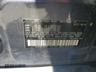 2015 Subaru Legacy Premium with VIN 4S3BNAD67F3071153, listed as a Copart auction lot 57292605 with 179,533 mi miles and Salvage title. Bid and sale history available at DreamBid. Image 12.