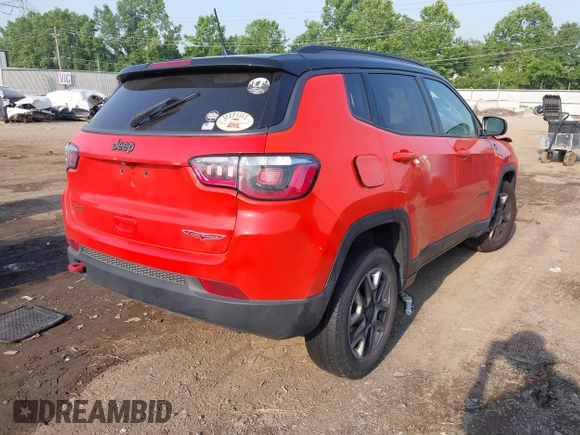 2018 Jeep Compass Trailhawk with VIN 3C4NJDDBXJT212723, listed as a IAAI auction lot 42469638 with 108,000 mi miles and . Bid and sale history available at DreamBid. Image 4.