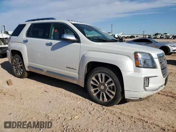 2016 GMC Terrain Denali with VIN 2GKFLVE34G6336385, listed as a Copart auction lot 55853815 with Not provided miles and Salvage title. Bid and sale history available at DreamBid. Image 4.