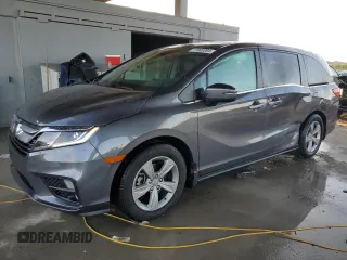 2019 Honda Odyssey EX-L with VIN 5FNRL6H71KB126181, listed as a Copart auction lot 77083064 with 48,590 mi miles and Salvage Title. Bid and sale history available at DreamBid. Image 1.