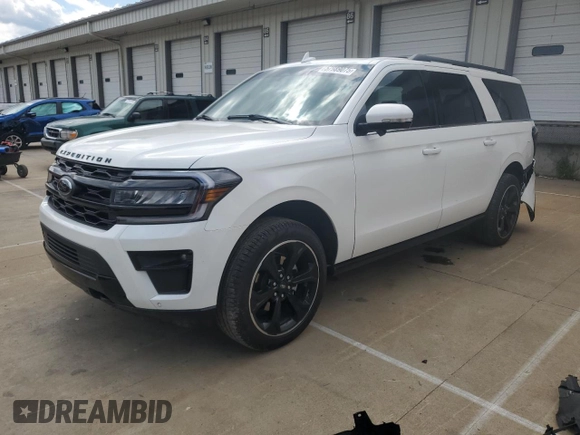 2024 Ford Expedition Max Limited with VIN 1FMJK2A82REB10168, listed as a Copart auction lot 57989075 with 9,211 mi miles and Salvage title. Bid and sale history available at DreamBid. Image 1.