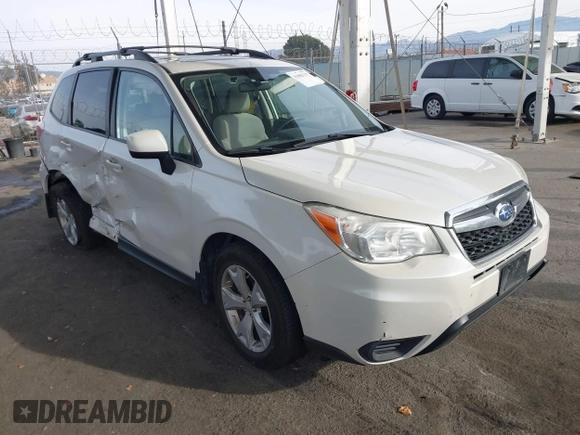 2015 Subaru Forester Premium with VIN JF2SJAFCXFH489984, listed as a IAAI auction lot 41082317 with 146,244 mi miles and . Bid and sale history available at DreamBid. Image 1.