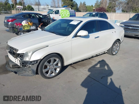2014 Cadillac ATS Luxury RWD with VIN 1G6AB5RX7E0184424, listed as a IAAI auction lot 41891908 with 132,658 mi miles. Bid and sale history available at carsss.com. Image 2.