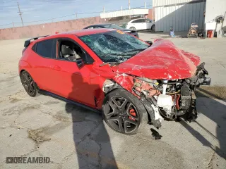 2022 Hyundai Veloster N with VIN KMHT36AH8NU013358, listed as a Copart auction lot 83589574 with 0 mi miles and Salvage Title. Bid and sale history available at carsss.com. Image 4.