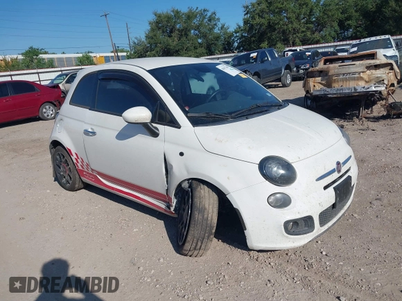 2015 FIAT 500 Sport with VIN 3C3CFFBR3FT696265, listed as a IAAI auction lot 40417640 with 118,412 mi miles and . Bid and sale history available at DreamBid. Image 1.