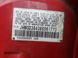 2008 Honda Fit с VIN JHMGD38438S061773, выставлен на аукционе Copart как лот 57973005 с пробегом 176 014 миль миль и Списание • Salvage title. История ставок и продаж доступна на DreamBid. Изображение 13.