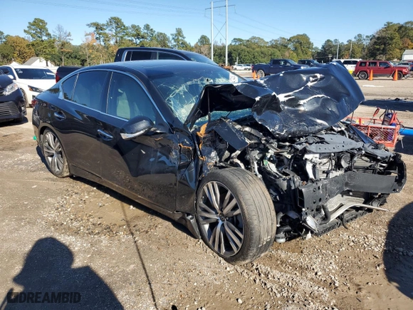 2021 Infiniti Q50 3.0t SENSORY with VIN JN1EV7CP0MM705956, listed as a Copart auction lot 84794454 with 0 mi miles and Salvage Title. Bid and sale history available at carsss.com. Image 4.