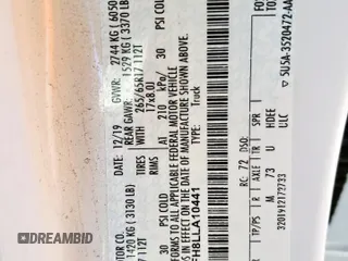 2020 Ford Ranger XL с VIN 1FTER4FH8LLA10441, выставлен на аукционе Copart как лот 56224045 с пробегом Не указан миль и Списание • Salvage title. История ставок и продаж доступна на DreamBid. Изображение 12.