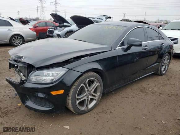 2015 Mercedes-Benz CLS-Class CLS 400 with VIN WDDLJ6FB9FA151305, listed as a Copart auction lot 81706214 with 106,145 mi miles and Salvage Title. Bid and sale history available at carsss.com. Image 1.