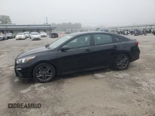 2021 Kia Forte GT-Line with VIN 3KPF34AD3ME312997, listed as a Copart auction lot 58248575 with 56,382 mi miles and Salvage title. Bid and sale history available at DreamBid. Image 1.
