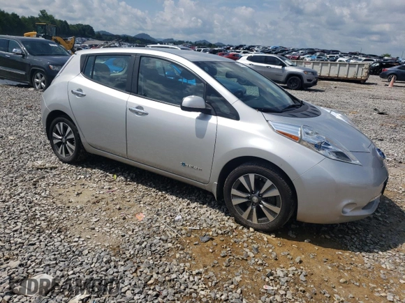 2015 Nissan LEAF S with VIN 1N4AZ0CP7FC320223, listed as a Copart auction lot 61234915 with 79,514 mi miles and Salvage title. Bid and sale history available at DreamBid. Image 4.
